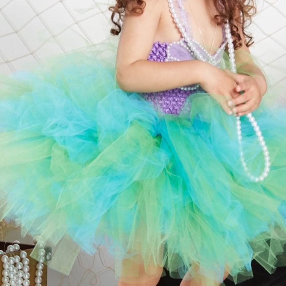 Mermaid inspired, tutu dress , theme custom